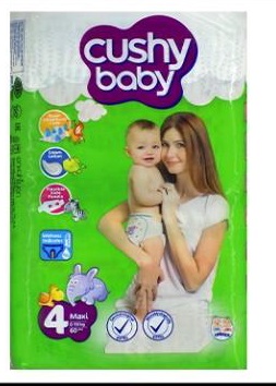 PAÑALES CUSHY BABY MAXI 1X60PC