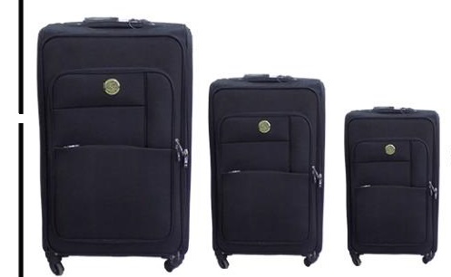 MALETA US1  FINA C-RUEDAS BLACK  3PC