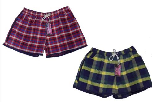 SHORT AZARI D-CUADROS DAMA  S/XL