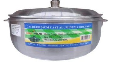 CALDERO DE ALUMINIO CON TAPA CAPACIDAD 48ml